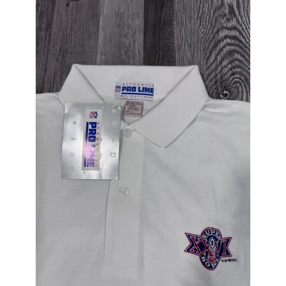 Size Large - VTG 90's Pro-Line By Antigua Super Bowl XXVI Polo Deadstock NWT - Picture 3 of 5